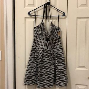 Rachel Roy black and white Halter dress